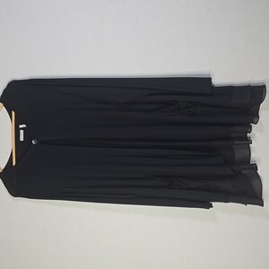 Logo Lori goldstain Black Long Sleeve Cardigan Kimono With Pockets Size XL.